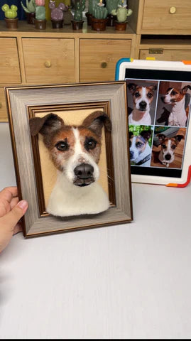 Crafting a Heartfelt Tribute: The Wool Portrait of Moritz